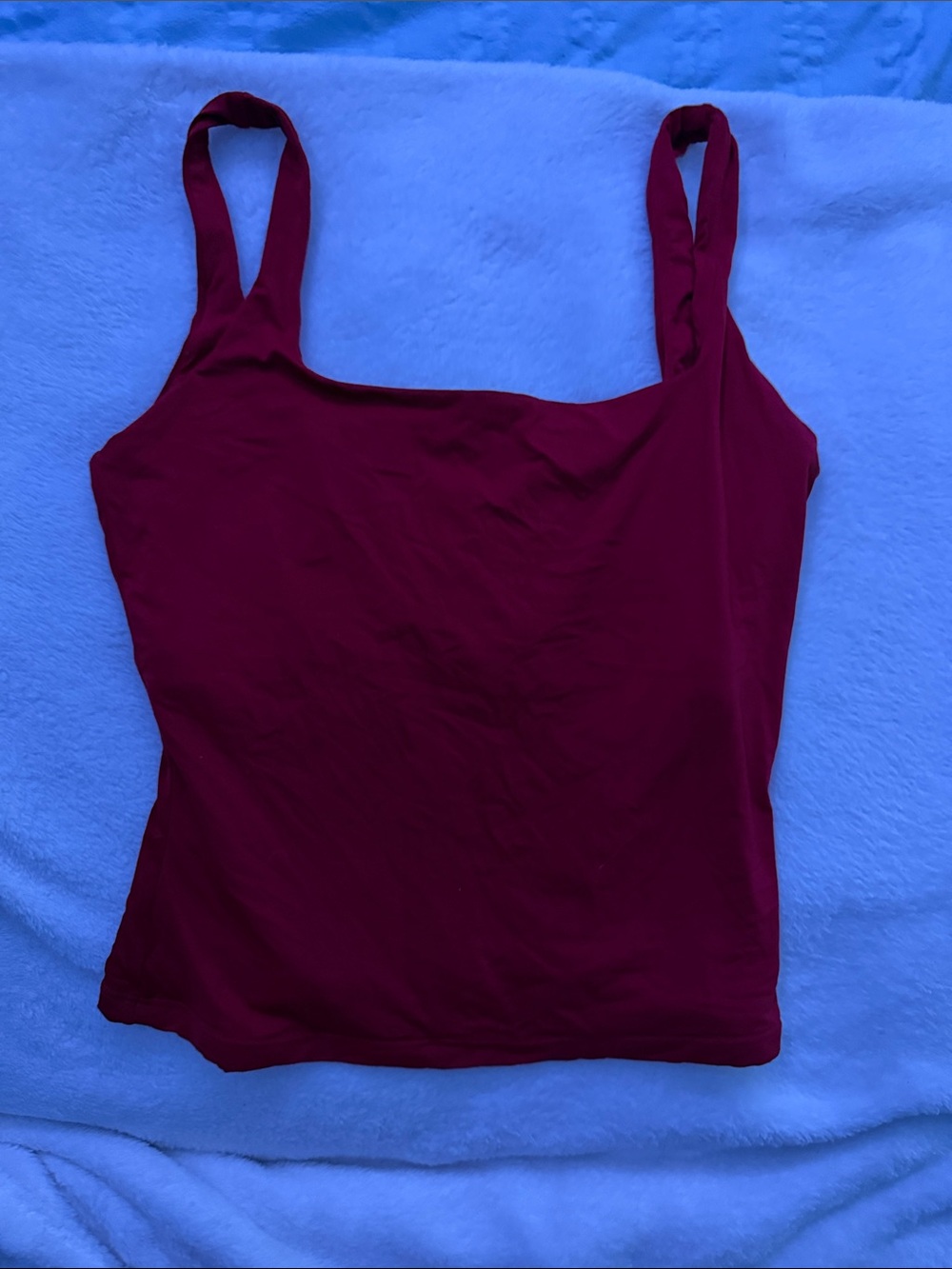 Classic Women's Square Neck Tank Top in Red